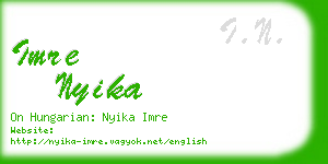 imre nyika business card